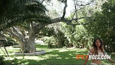 Sexy asian milf rides on big black cock