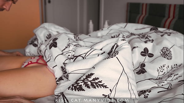Dont cum inside me! Step son found naked Step mom in bedroom and fucks with creampie