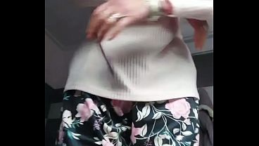 Granny fucks hairy pussy with dildo